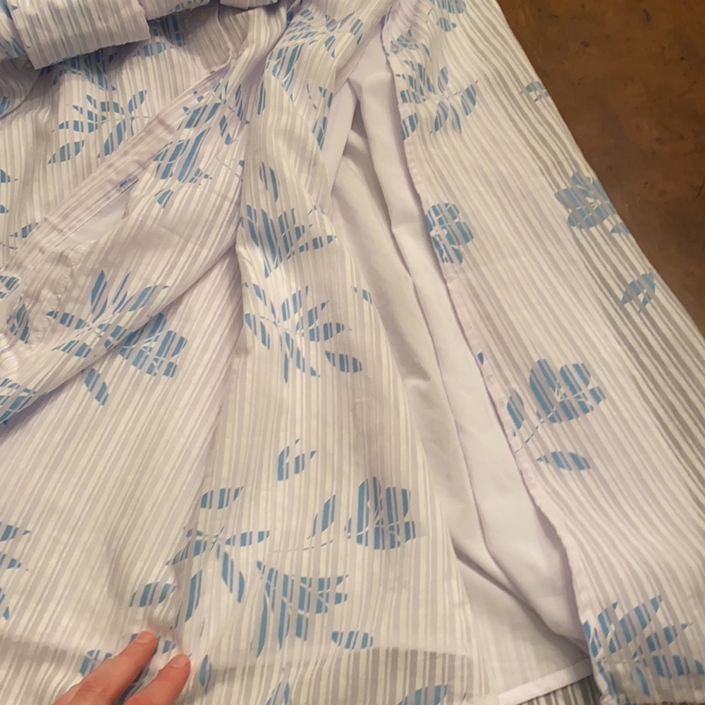 Draper James White Maxi Dress with Light Blue Floral Print - Picture 8 of 10